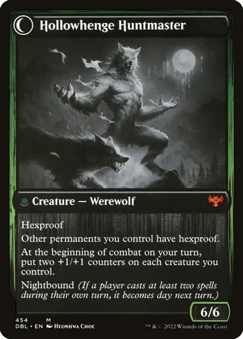 Avabruck Caretaker // Hollowhenge Huntmaster card back