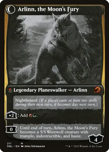Arlinn, the Pack's Hope // Arlinn, the Moon's Fury card back