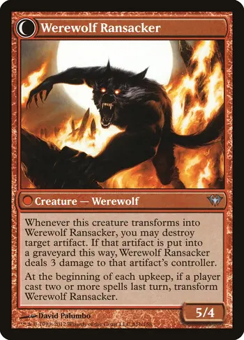Afflicted Deserter // Werewolf Ransacker card back