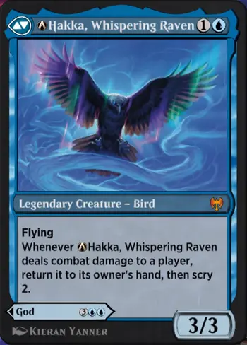 A-Alrund, God of the Cosmos // A-Hakka, Whispering Raven card back