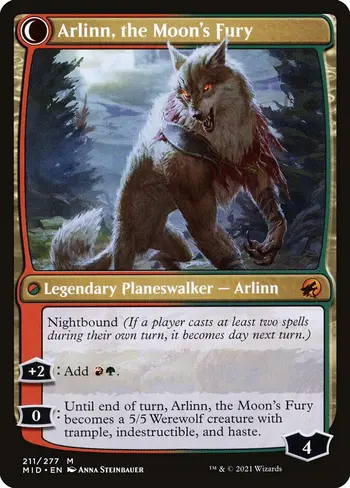 Arlinn, the Pack's Hope // Arlinn, the Moon's Fury card back