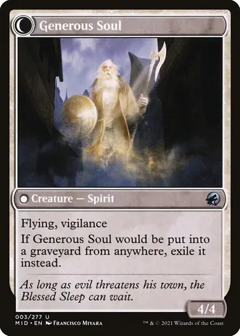 Beloved Beggar // Generous Soul card back