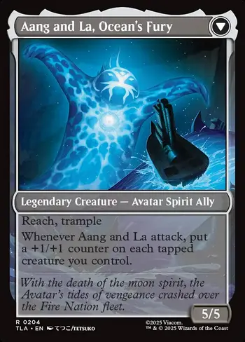 Aang, Swift Savior // Aang and La, Ocean's Fury card back