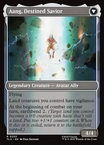Aang, at the Crossroads // Aang, Destined Savior card back