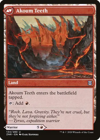Akoum Warrior // Akoum Teeth card back