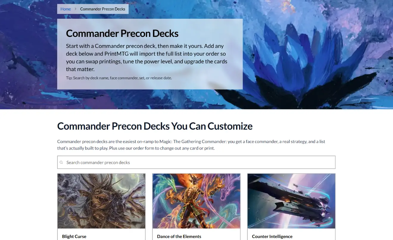 commander precon decks