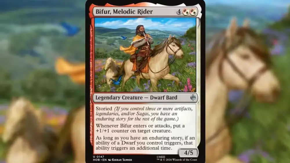 a-close-up-of-the-bifur-melodic-rider-mtg-card-from-the-hobbit