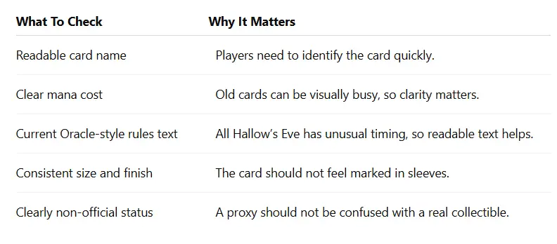 all hallows eve mtg proxies